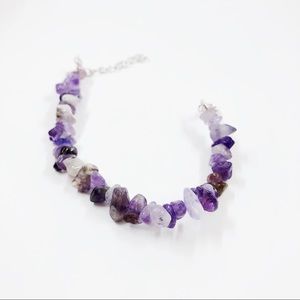 <CLEARANCE>Purple Crystal bracelet, 8.4”